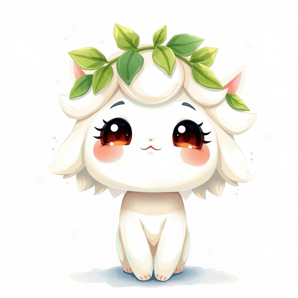 Whimsical Cloud Character with Resilient Aura