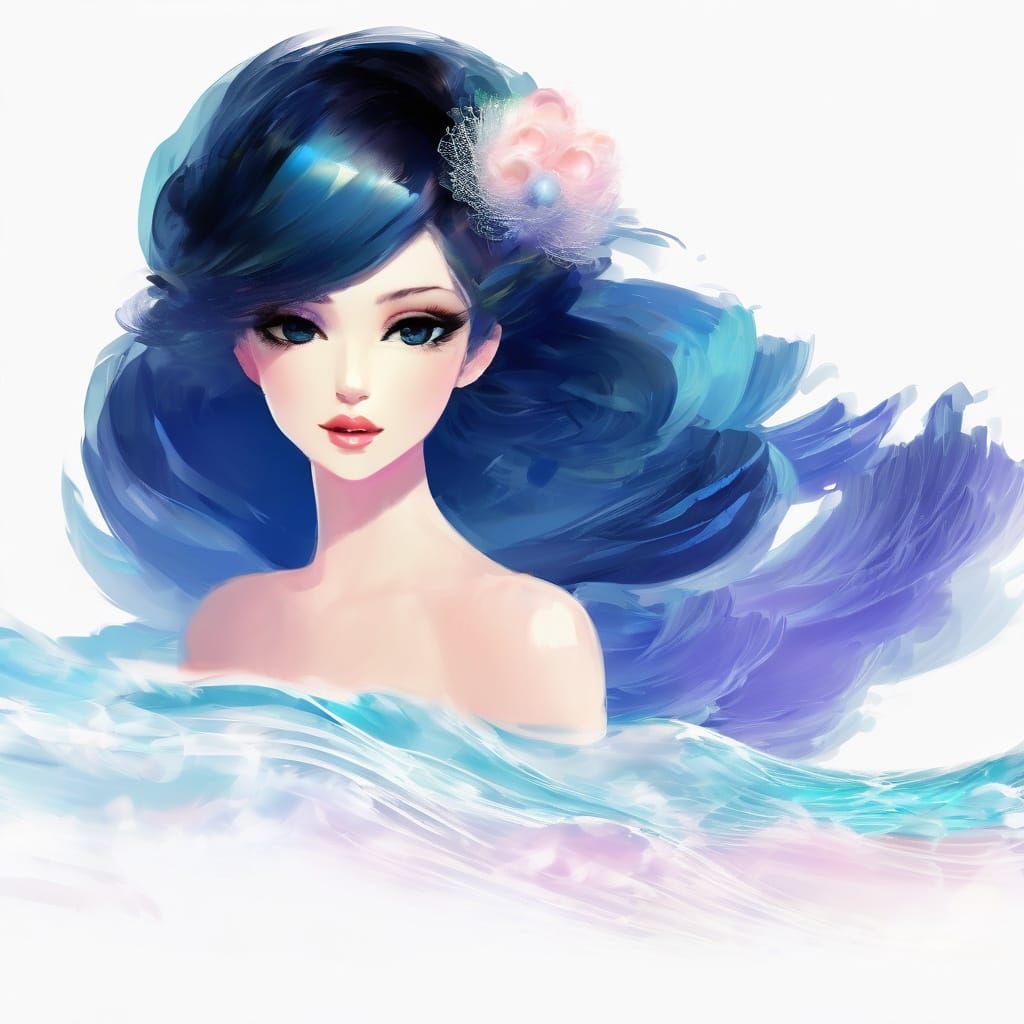 Maximalist Digital Art in Anime-Inspired Style with Fluffy B...