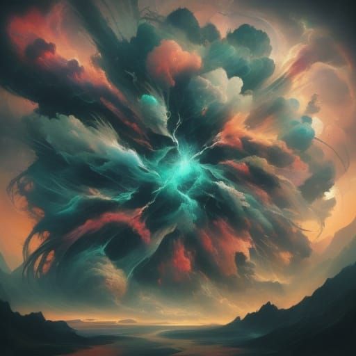 Dreamlike Landscape with Ethereal Mist and Glowing Flora