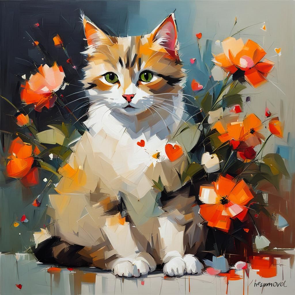 Vibrant Figure Painting in Abstract Expressionist Style