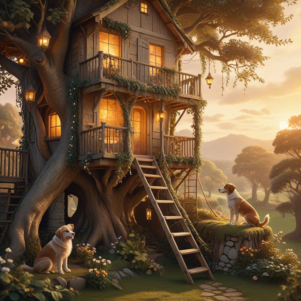 Cozy Treehouse Amidst Serene Countryside