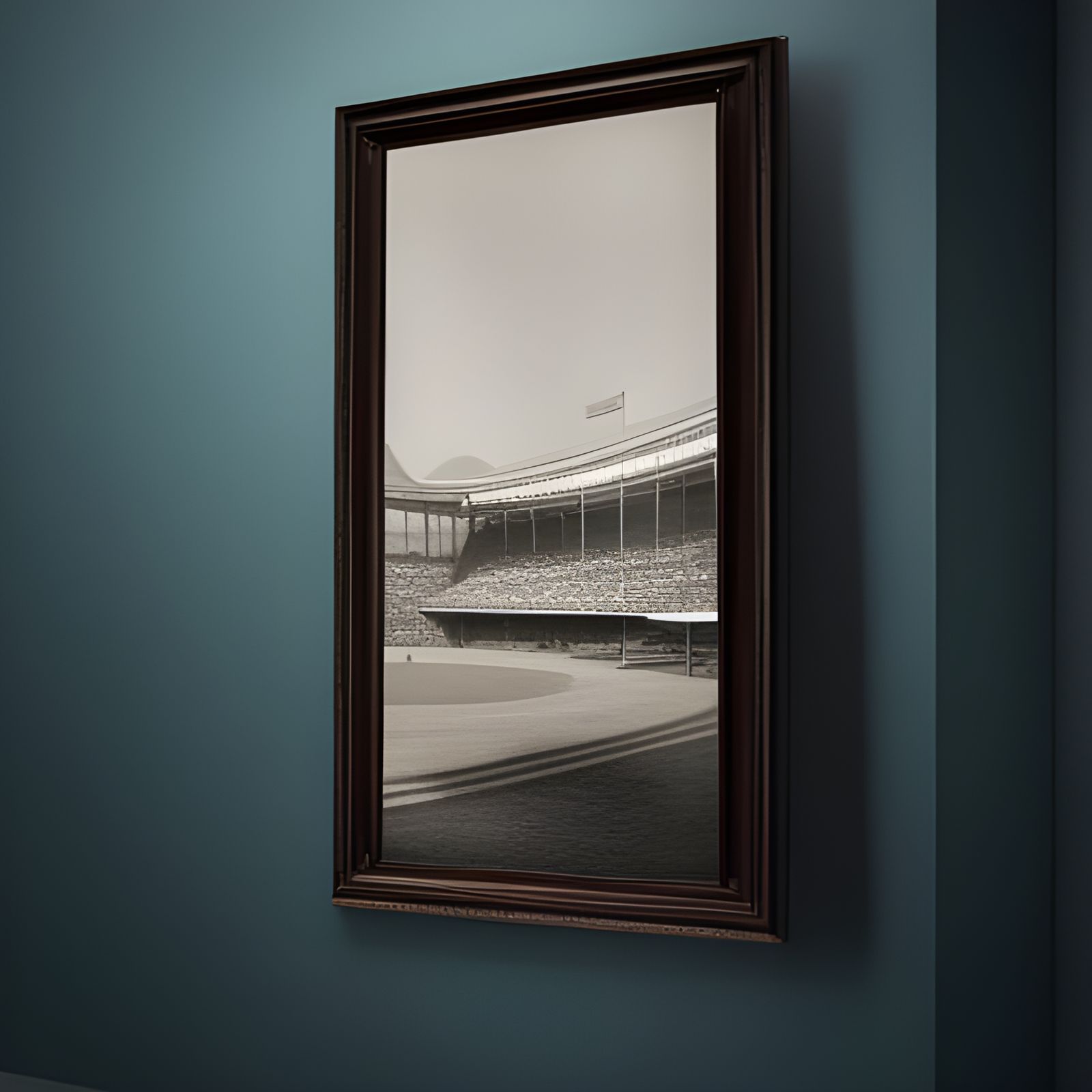 Hyperrealistic Portal Baseball Stadium Portrait, 1900s Style