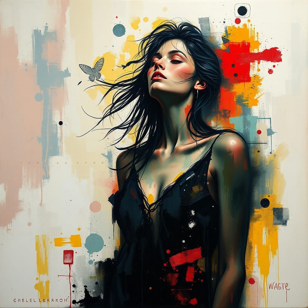 Abstract Woman Connected to Wild Nature