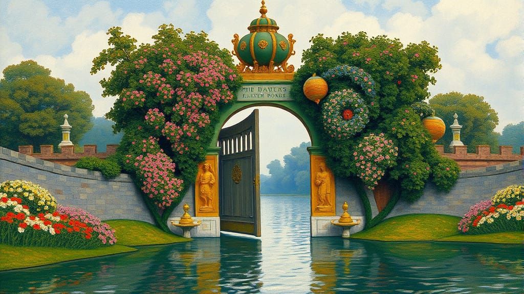 Impressionist and Art Nouveau Gate in Splendid Detail