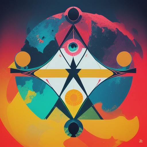 Inspirational Pop Art with Geometric Bauhaus Design