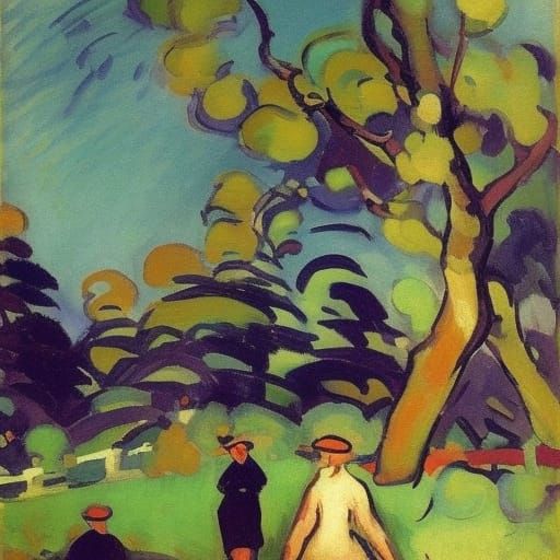 Crane in Woodland, Impressionistic Style