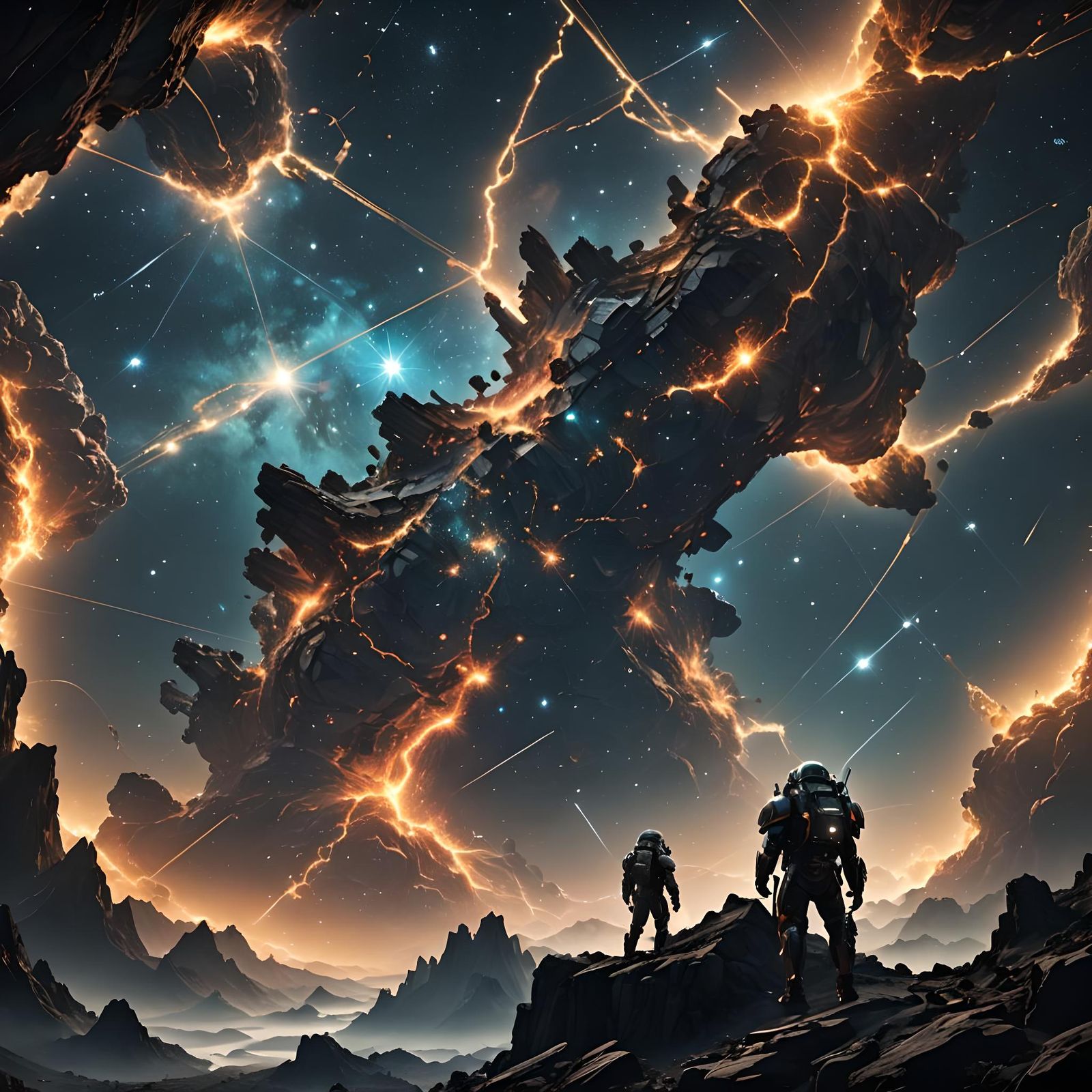 Gemini Constellation: Epic Digital Matte Painting