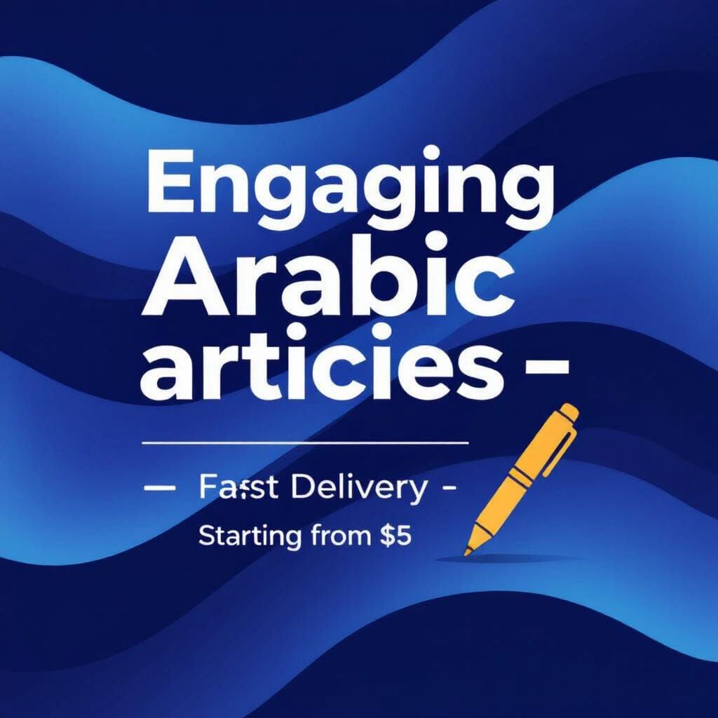Arabic Content Writing Service - Flat Design Social Post