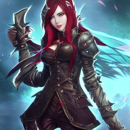 Katarina Portrait in League of Legends Style