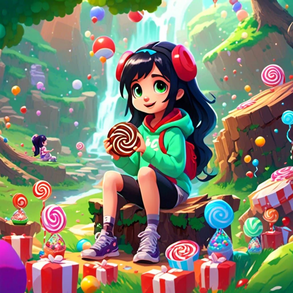 Vanellope in 3D Candy Crush Land