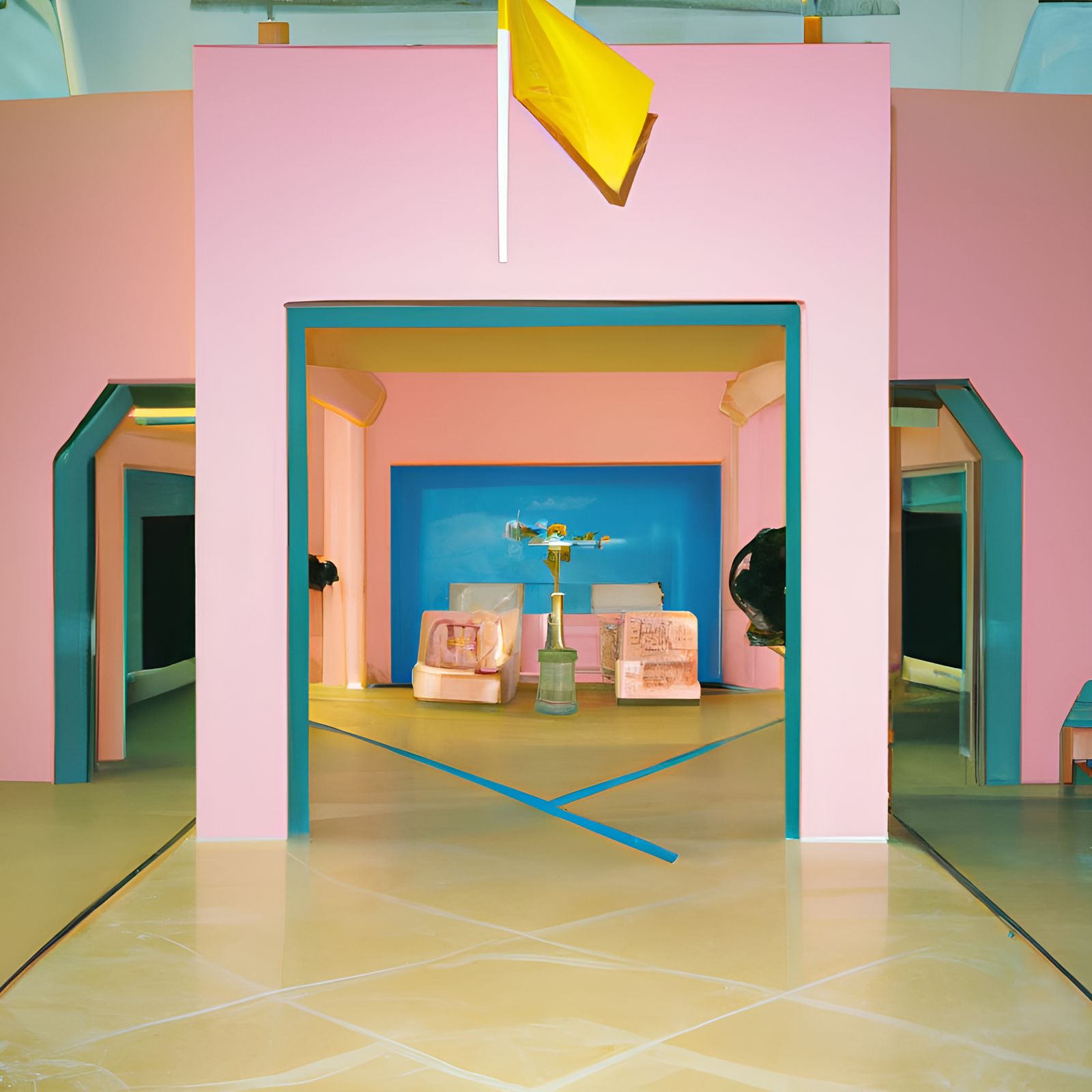 Postmodern Villa Interior Photo by Tim Walker