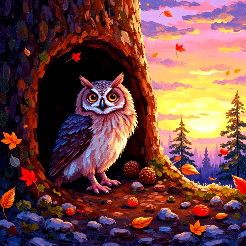 "Nestled in the Bark"