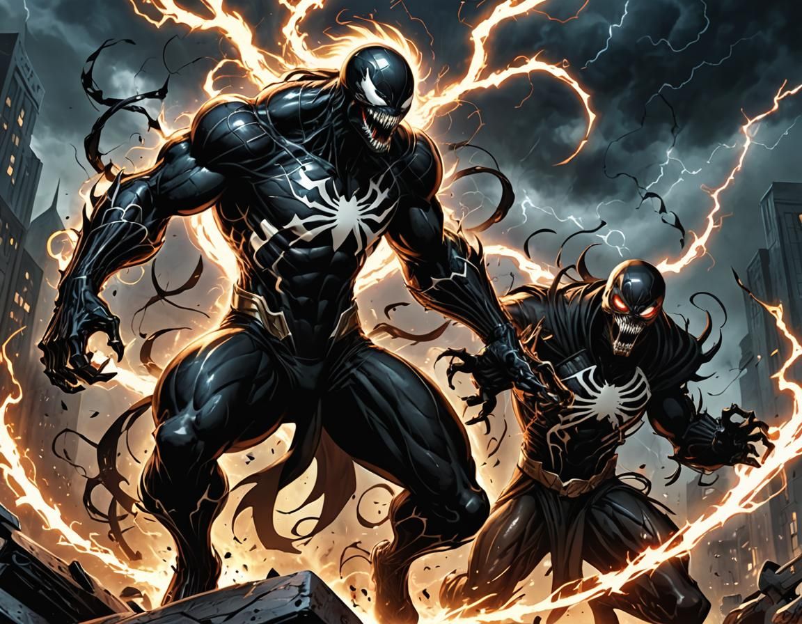 Venom Symbiote as a Sith Lord with Force Lightning