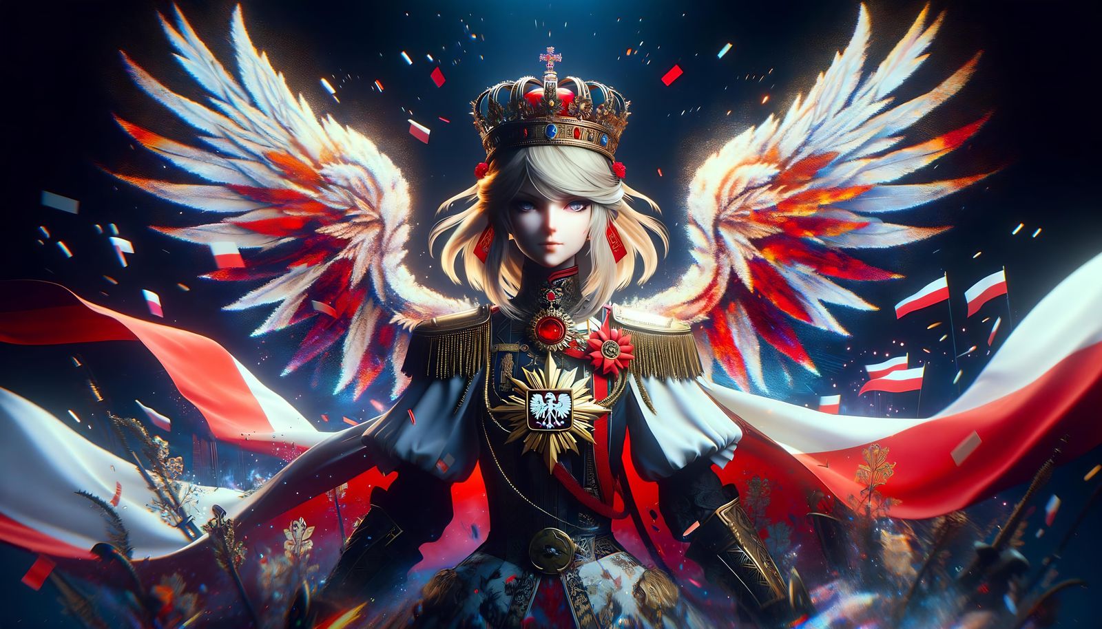 Anime Girl Embodiment of Polish History