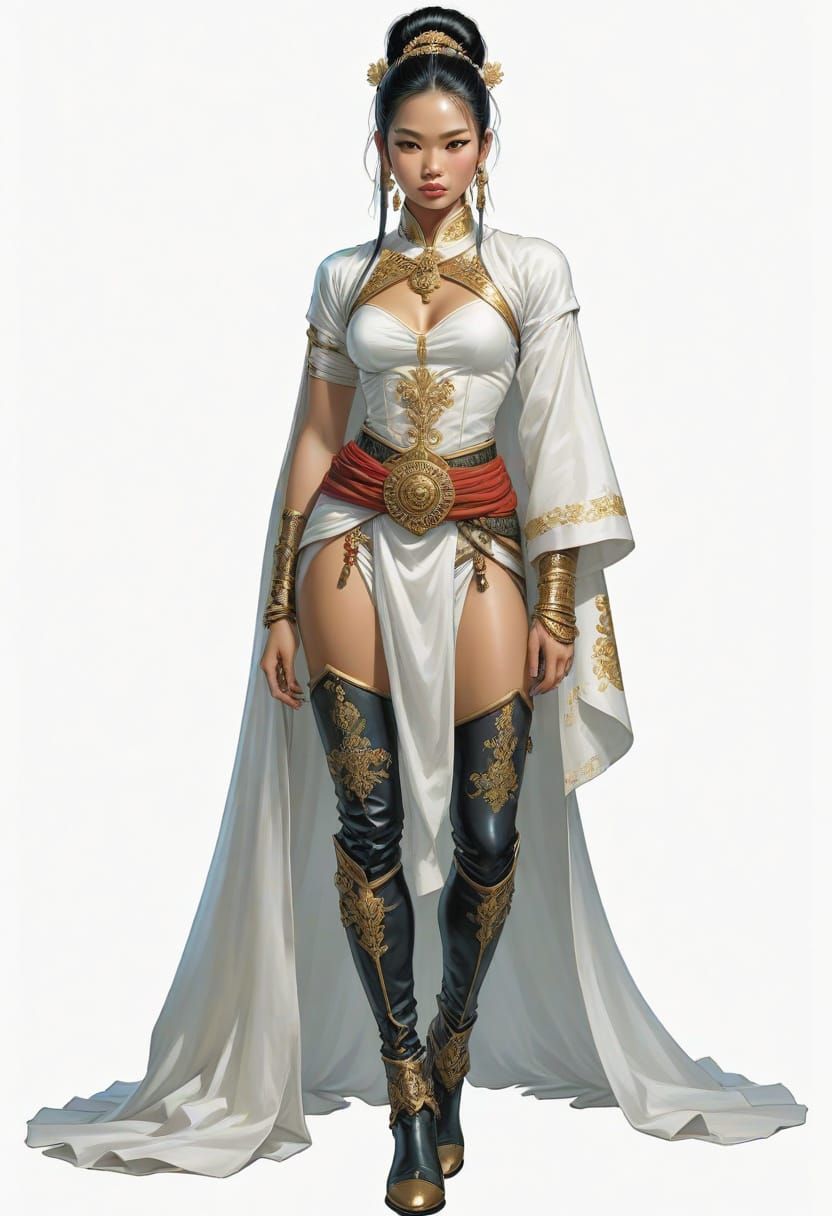 Thai Courtesan in Ancient Attire