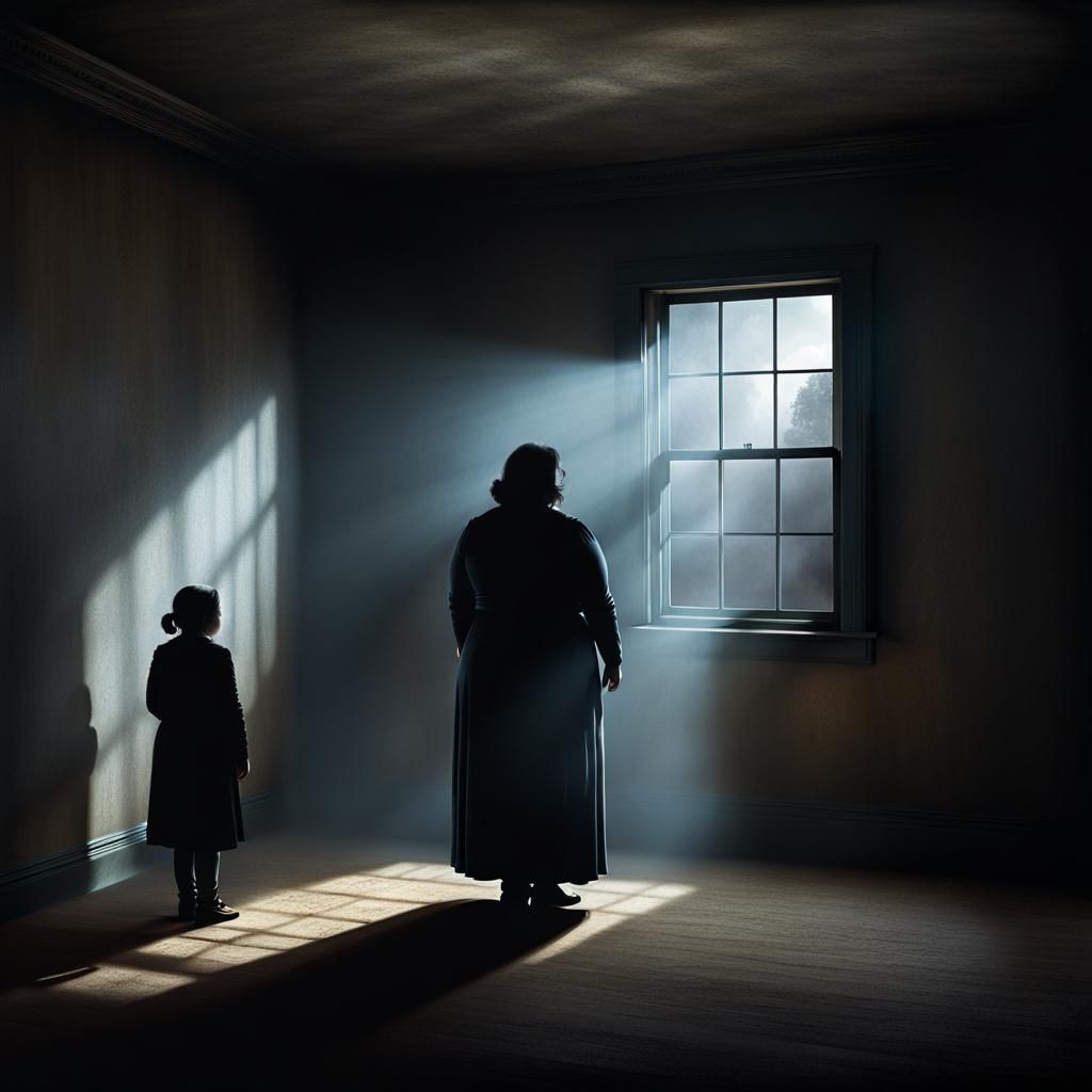 Despair: Mother and Child in Empty Room