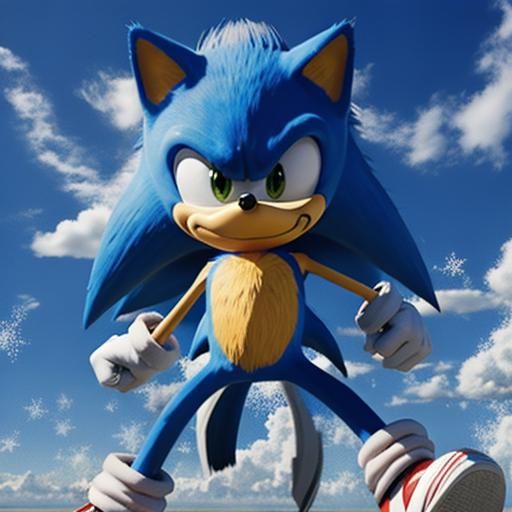 Stylized Image of Sonic the Hedgehog
