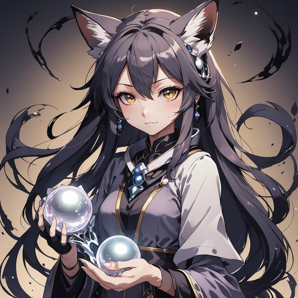 Possessed Anime Fox Girl with Ender Pearl