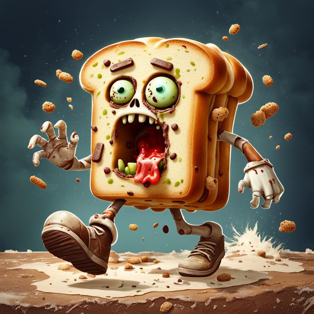 Adorable Zombie Bread Roams Wasteland