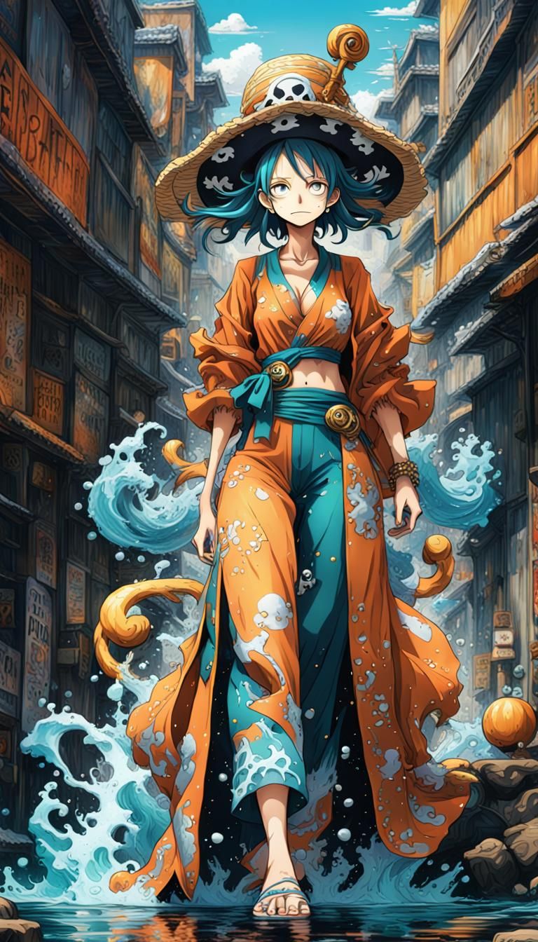 One Piece Nami Graffiti Art in 8K