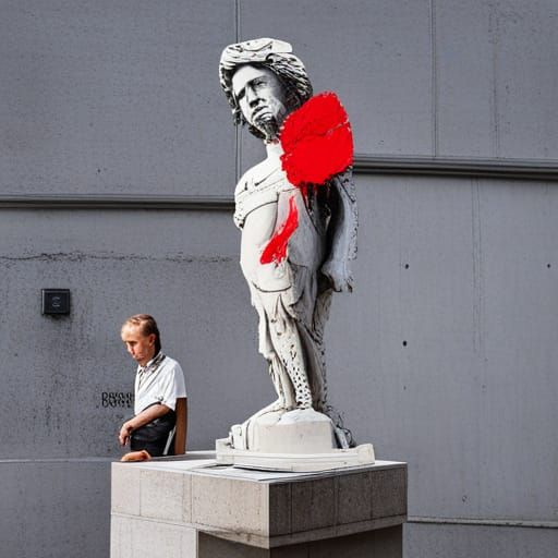 Banksy-Inspired David Statue Crushes Creative Souls