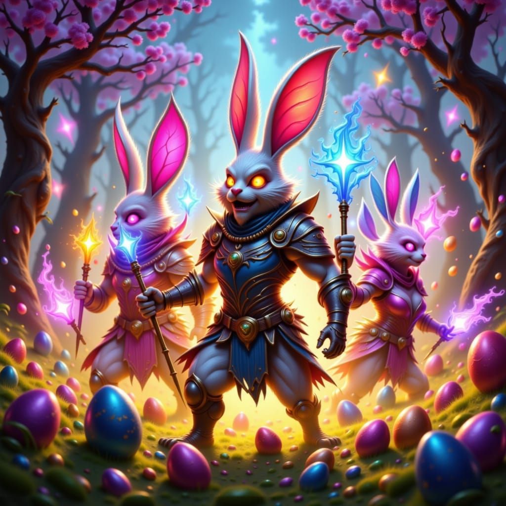Heroic Bunny Squad Battles Evil Zombie Eggs in Epic Easter F...