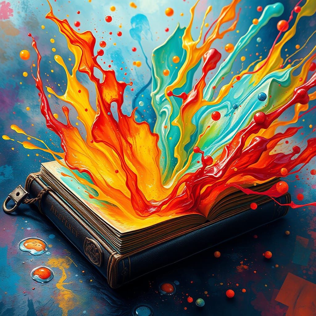 Vibrant Book Erupts into a Kaleidoscope of Paint