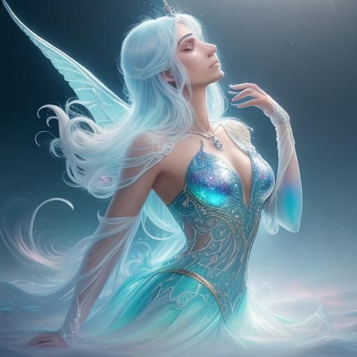 Ethereal Glass Unicorn in Vibrant, Dreamy Fantasy Scene