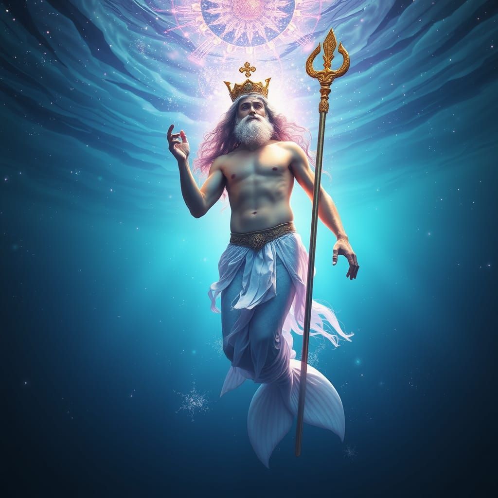 God of the Ocean in a Celestial Realm