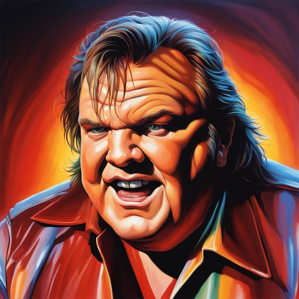 Dramatic Hyperrealistic Portrait with Splash Art Style