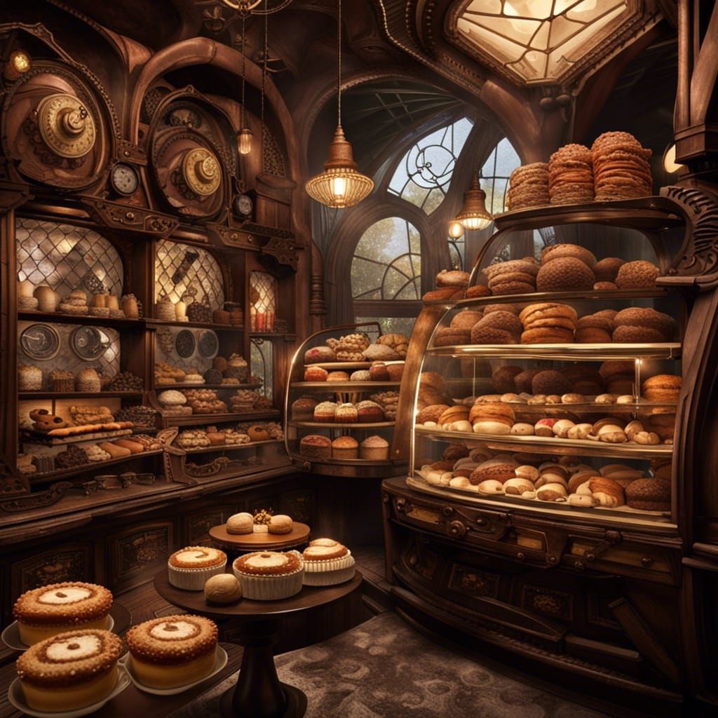 Steampunk Bakery with Fantasy Treats