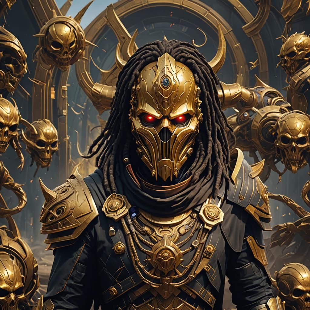 Dread Master in Golden Mask: Fantasy Art