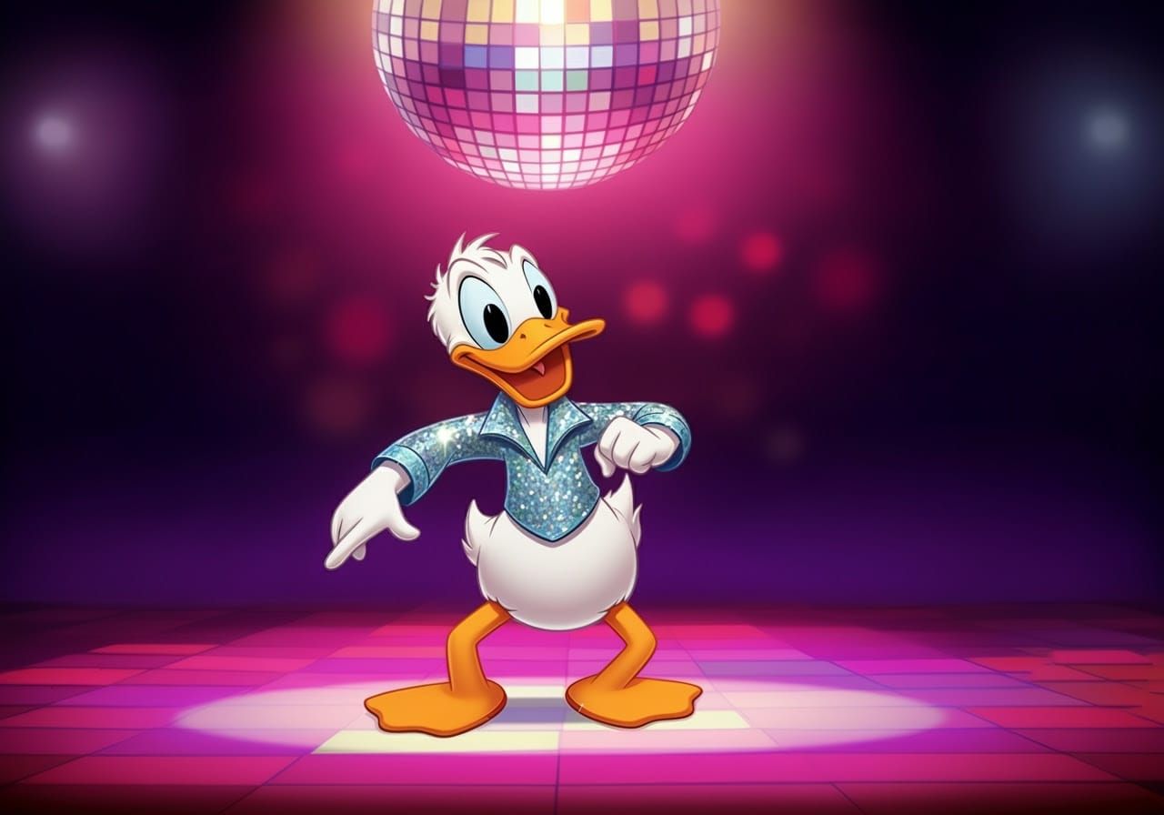 Donald Duck Dancing at the Disco 1