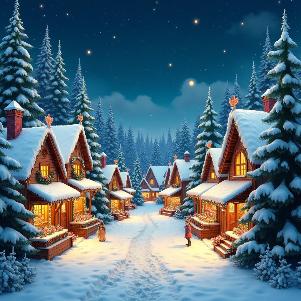 Enchanting Christmas Village in Fairytale Style