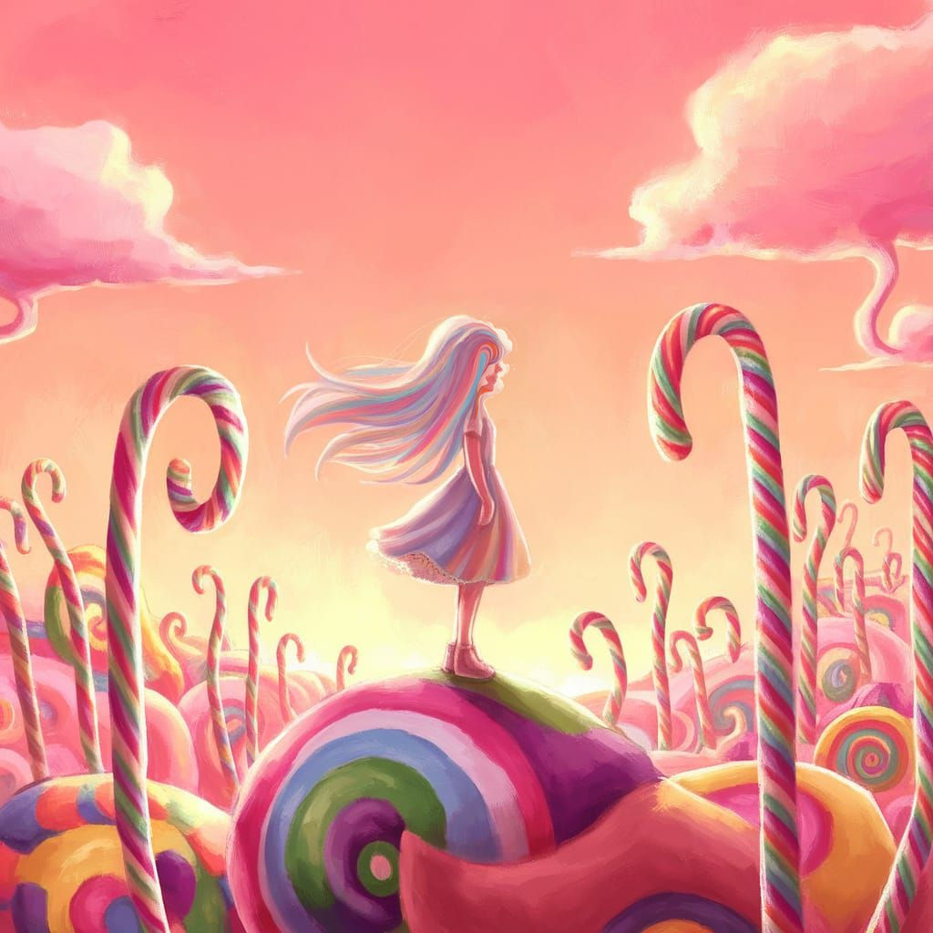 Whimsical Pastel Wonderland with Gouache Style