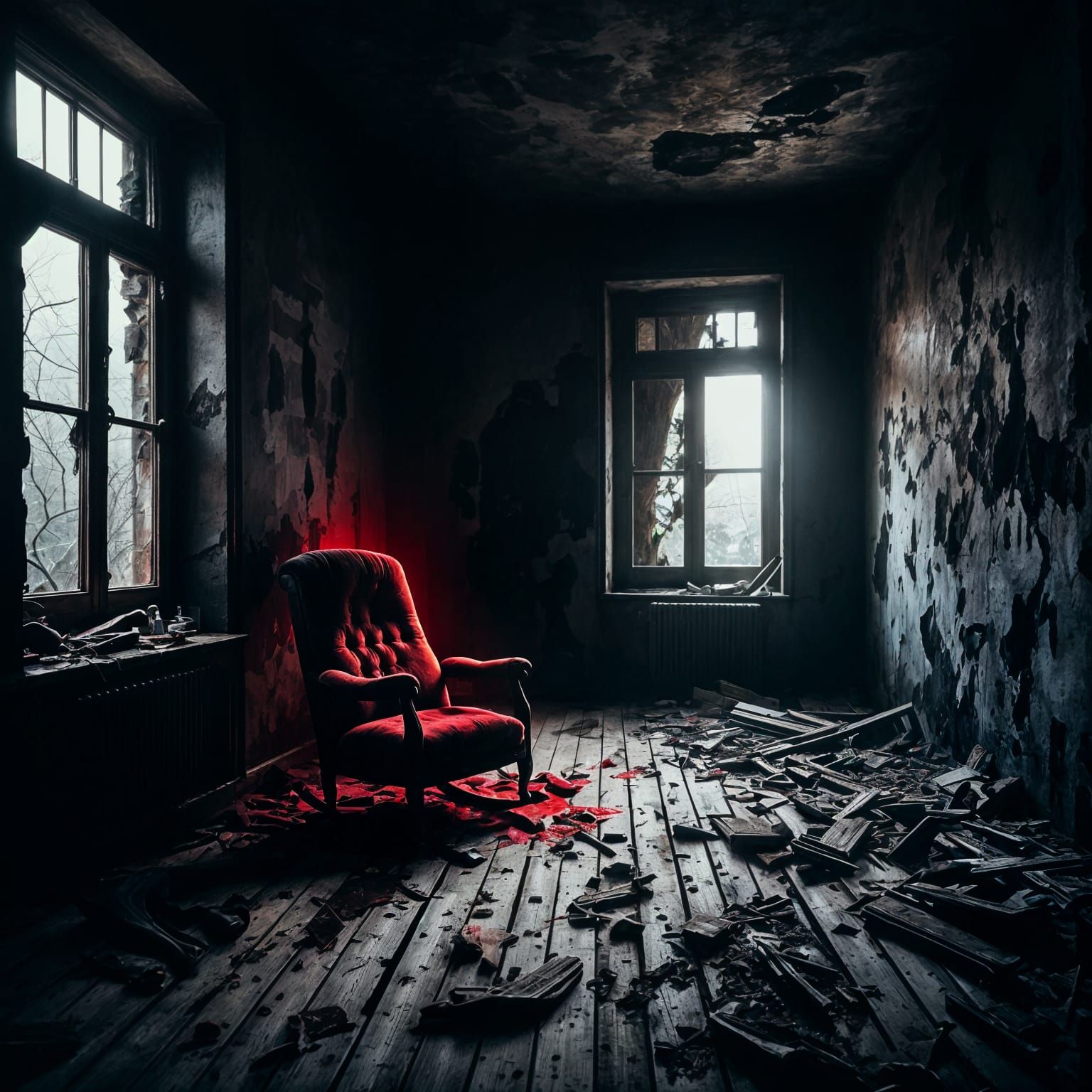 Abandoned Mansion in Morbid Darkness