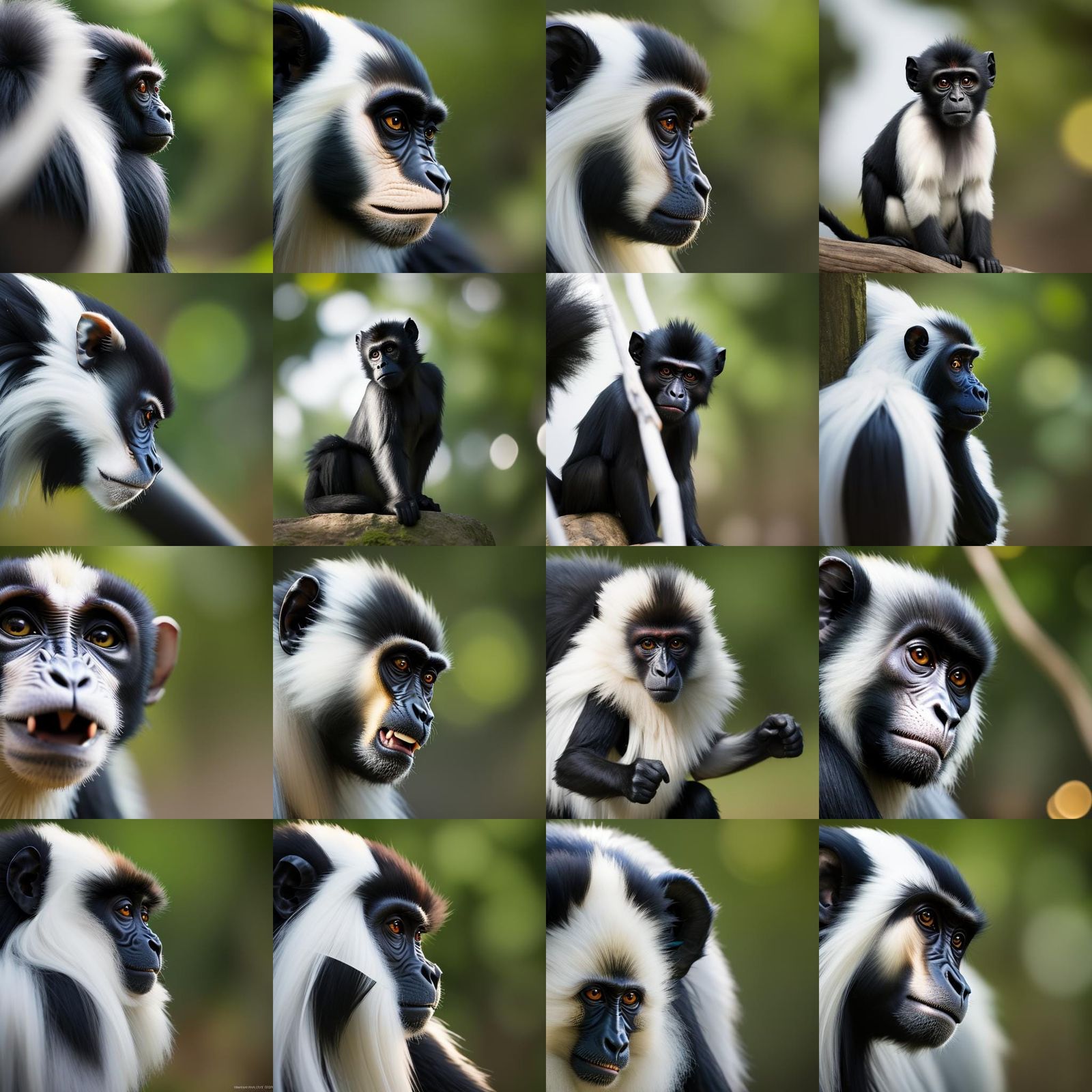 Black Monkey Portrait in Natural Lighting