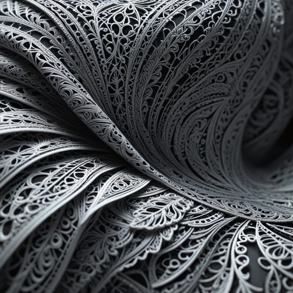 Mesmerizing Zentangle with Droste Effect, 8k