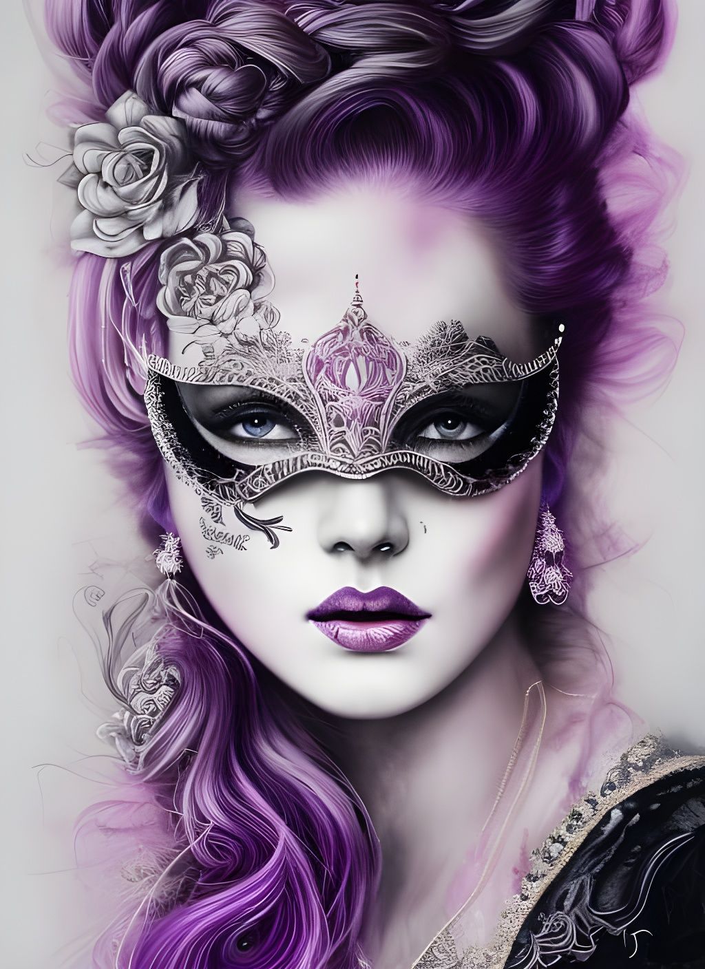 Masquerade - Purple hair