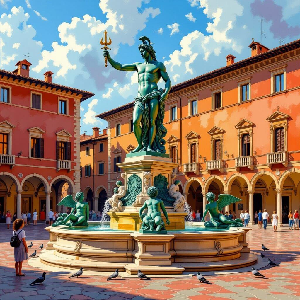 Neptune's Fountain: Renaissance Splendor in Bologna