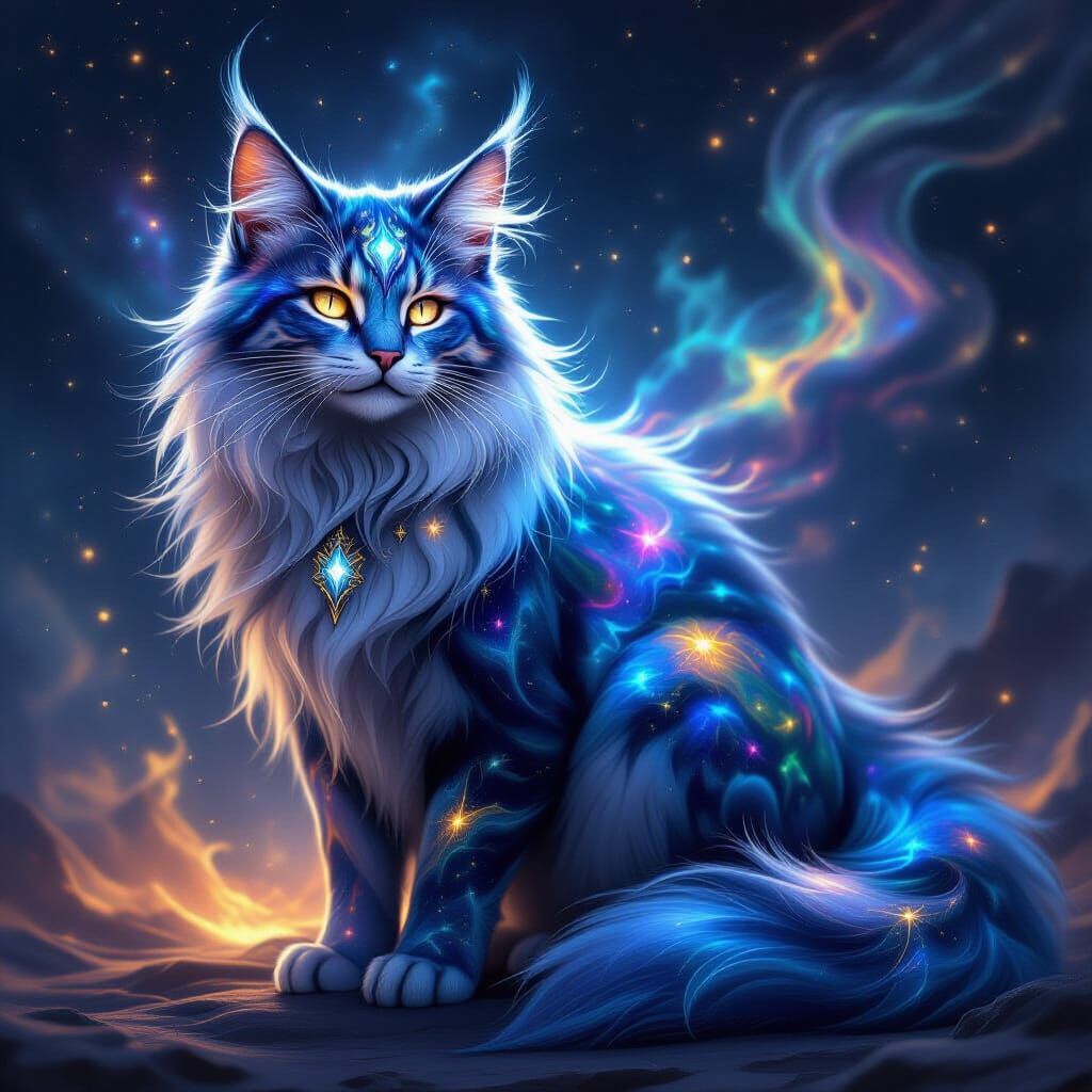 Cosmic Cat Goddess of Space and Time