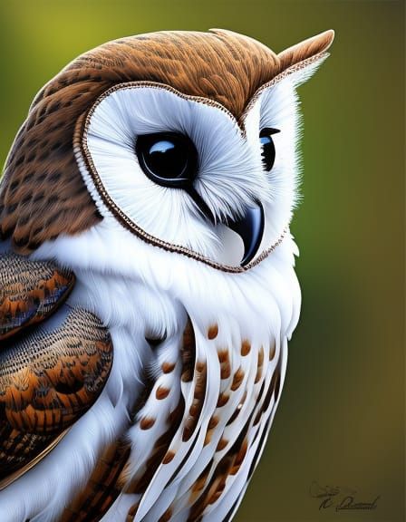 Adorable Baby Barn Owl Hatching: Disney Illustration