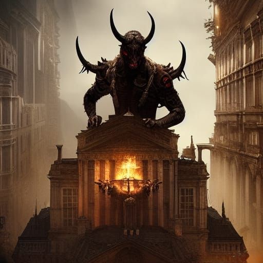 Epic Devil Digital Matte Painting