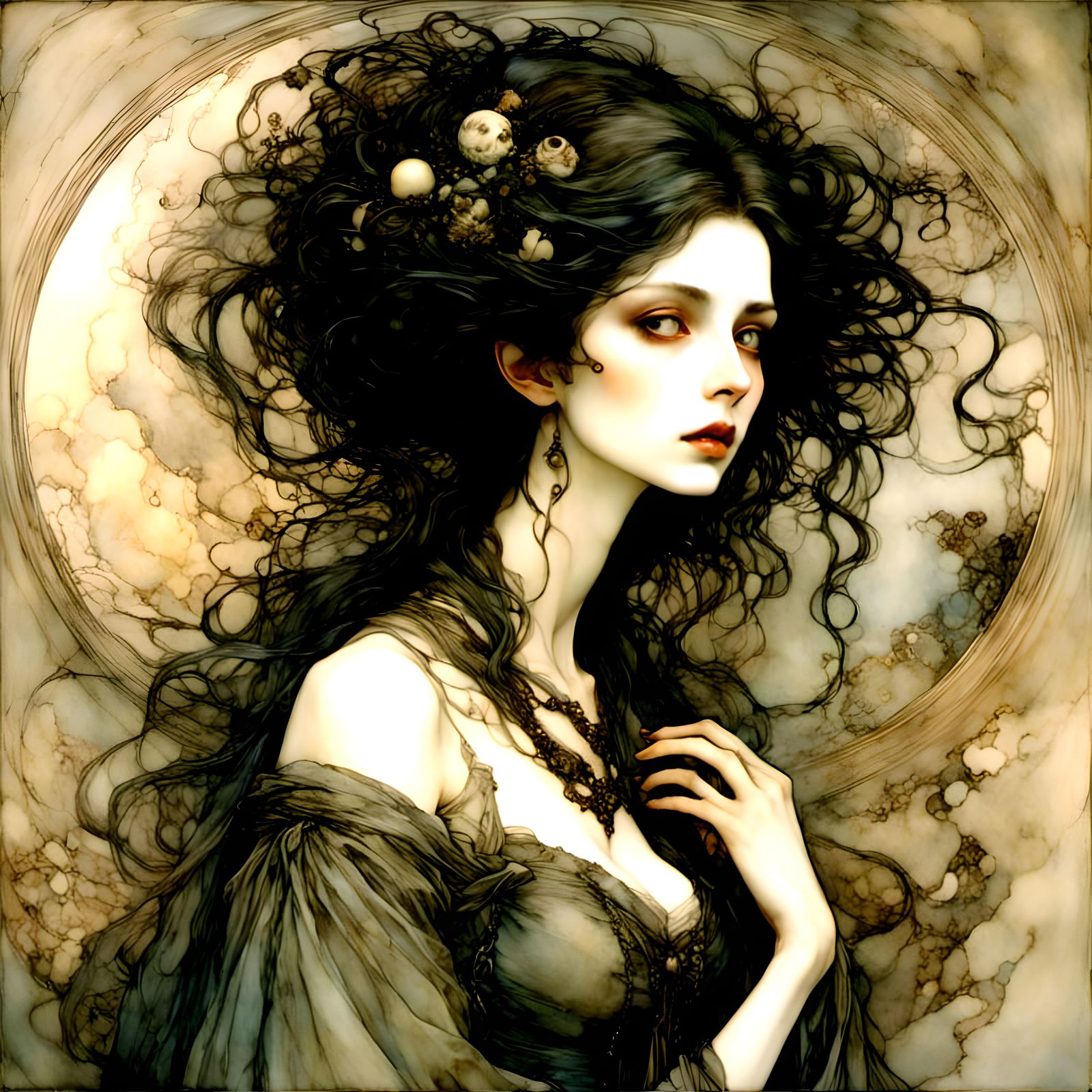 <lora:RackhamBurton1:1.0> Vespertine