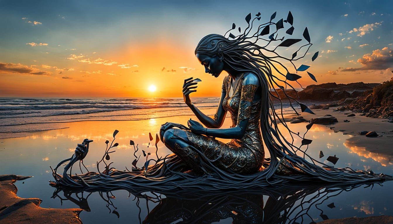 Surreal Fragmented Sculpture in Bio Art Style