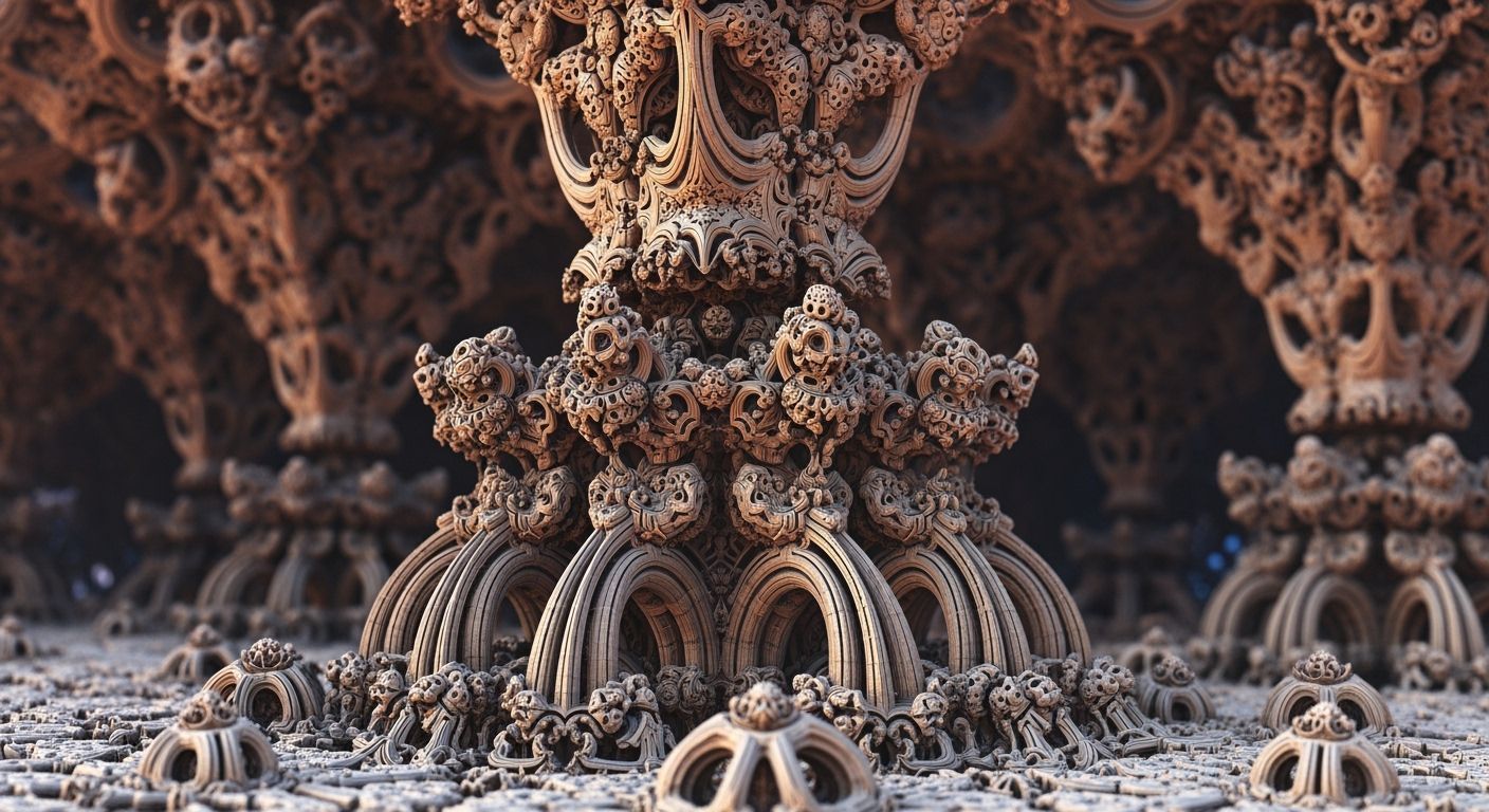 Fractals Meet Baroque: Photorealistic Architectural Fusion