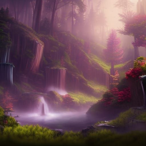 Detailed Enchanted Forest Concept Art in 8K