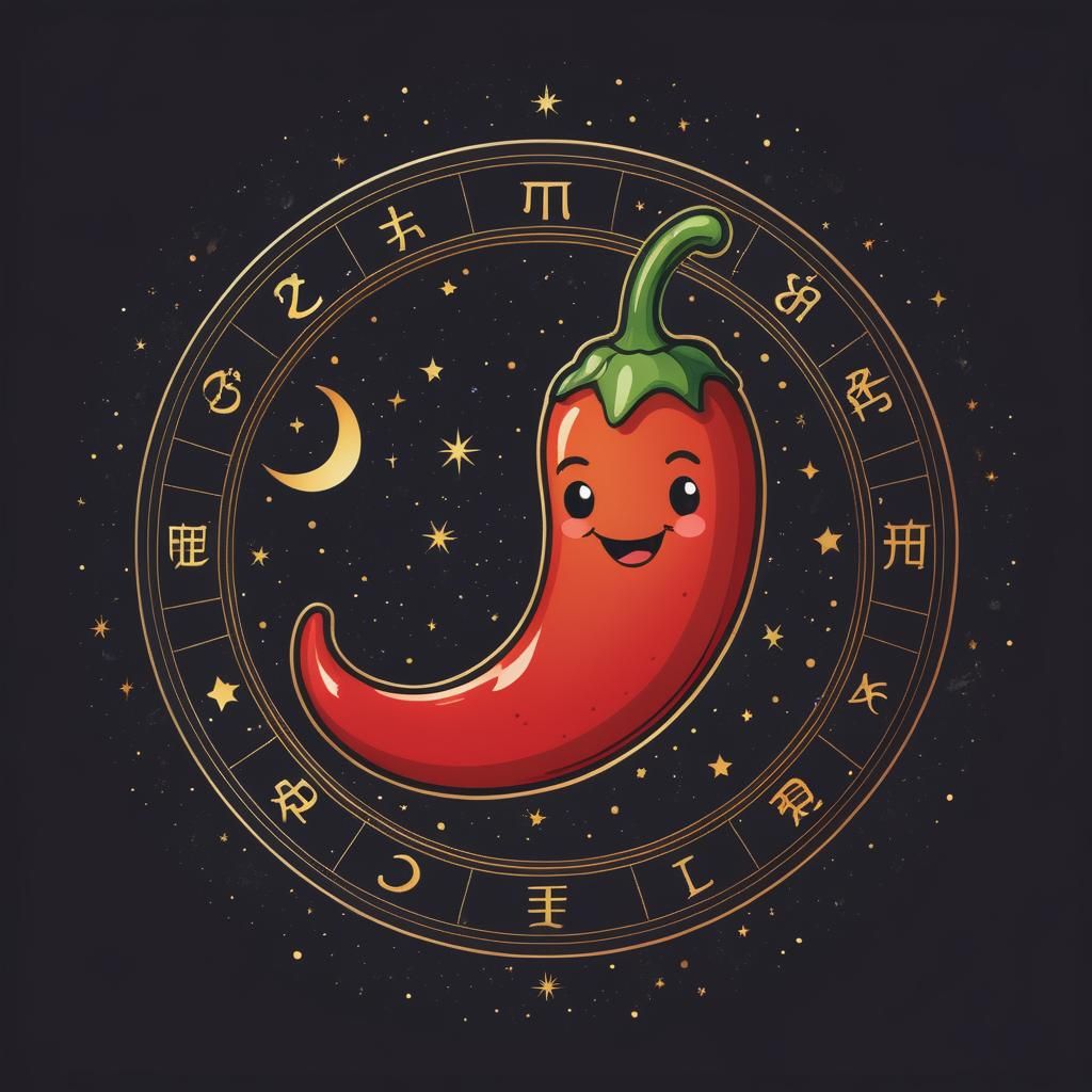 Adorable Chili Pepper Logo in Colored Ink