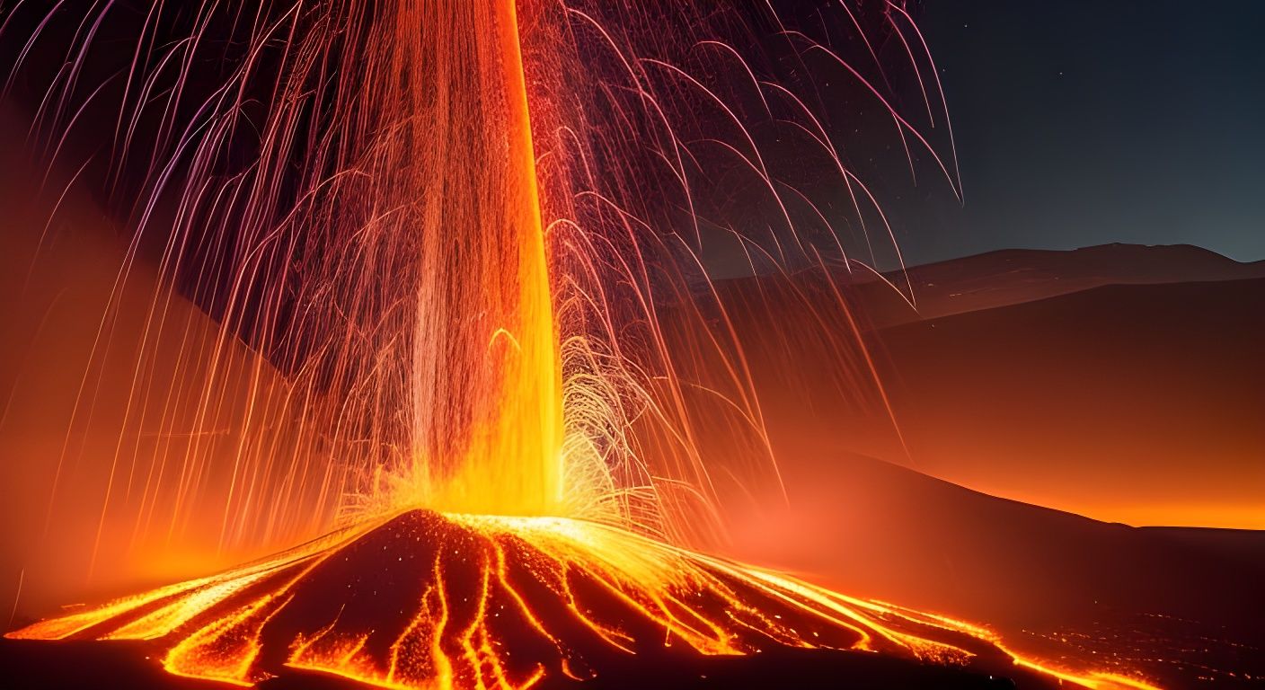 Spectacular Volcano Eruption in Hyperdetailed 3D Rendering