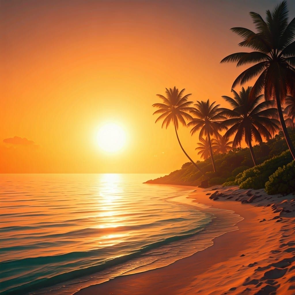 Tropical Oasis Radiant in Radiant Orange Glow